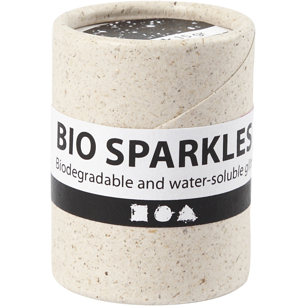 Bio Sparkles, black, D: 0,4 mm, 10 g - 1 tub