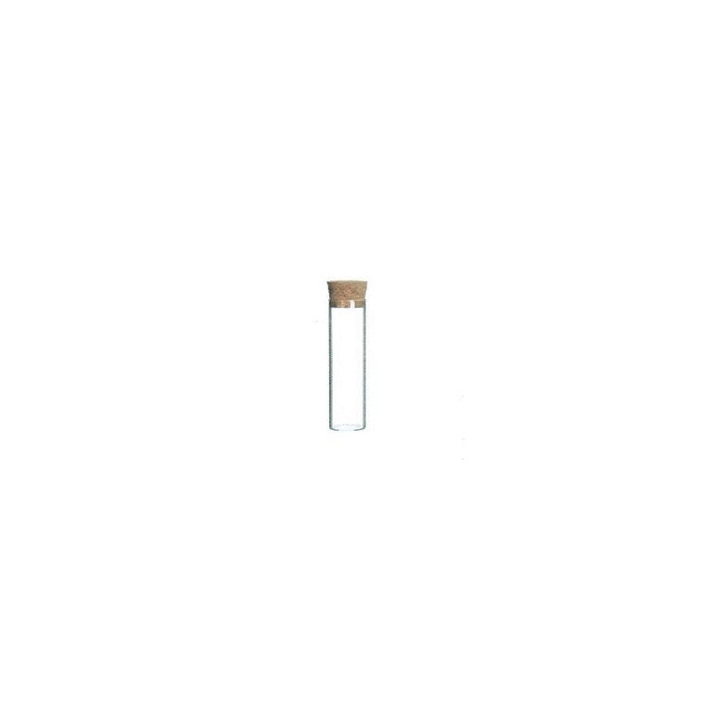 Test Tube Flat Bottom with Cork h.10 Ø2 cm - 12 pcs