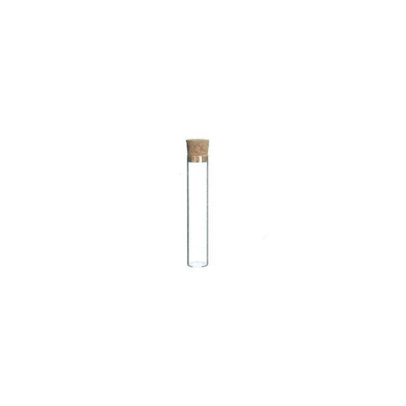 Test Tube Flat Bottom with Cork h.15 Ø2 cm - 12 pcs