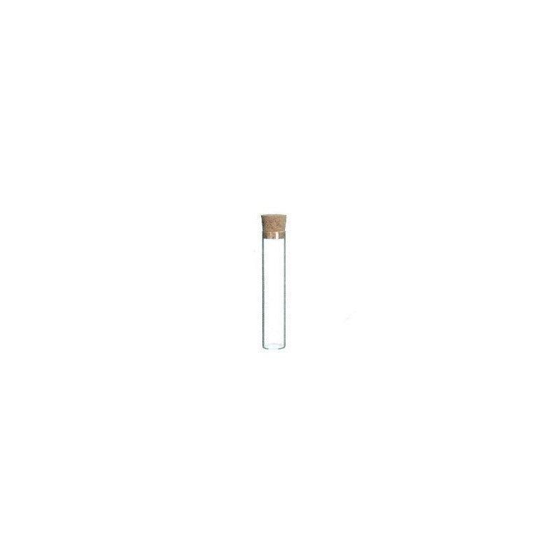 Test Tube Flat Bottom with Cork h.18 Ø2 cm- 12 pcs