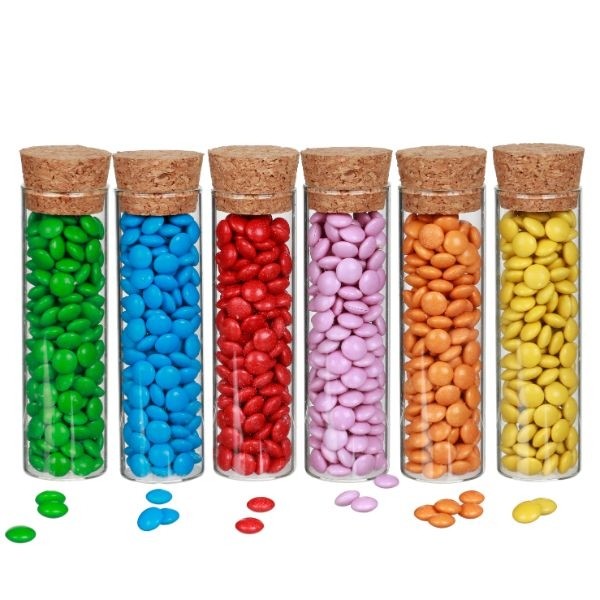 Glass Tube with cork 30x100mm - 12 pcs