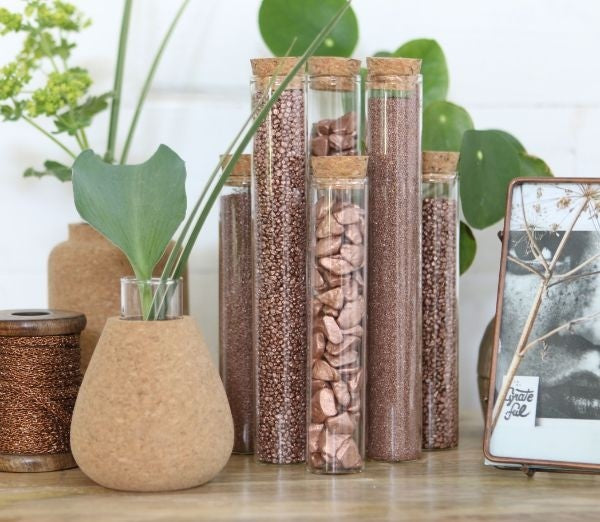 Glass Tube with cork 30x150mm - 6 pcs