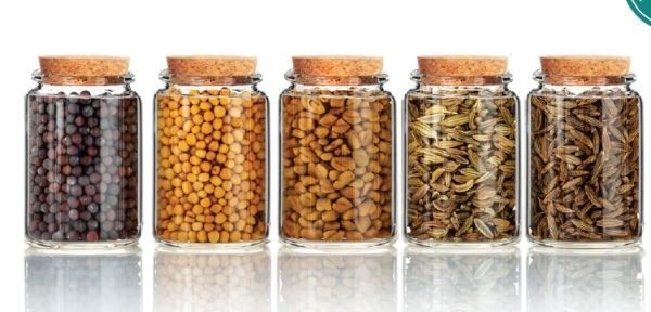 Glass jar with cork 45x75mm - 6 pcs