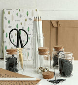 Glass Storage Cylinder White cork 45x125mm - 6 pcs