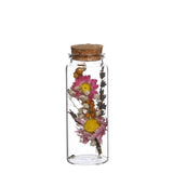 Glass Storage Cylinder White cork 45x125mm - 6 pcs