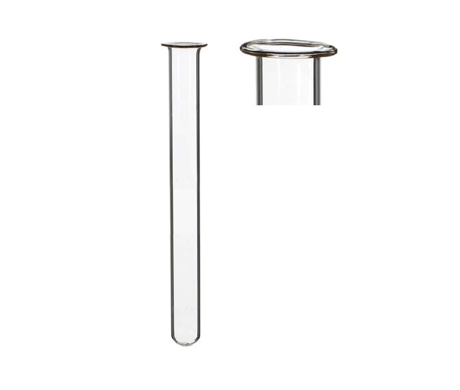 Glass Test tube 20mm diameter 125mm high, with ring 