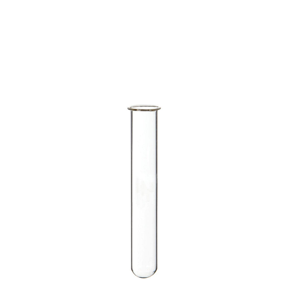 Glass Test tube 20mm diameter 125mm high, with ring - 12 pcs