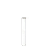 Glass Test tube 20mm diameter 125mm high, with ring - 12 pcs