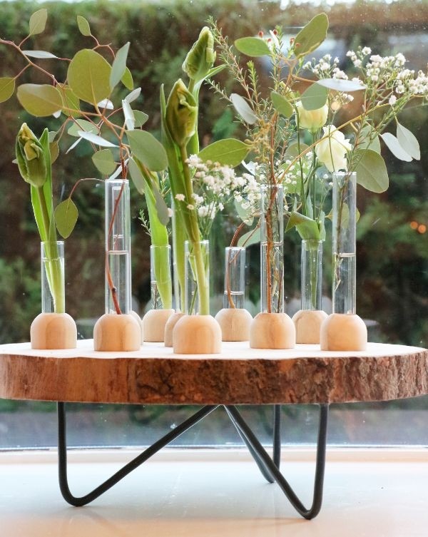 Wooden Base White Test Tube 20x100mm - 1 pc