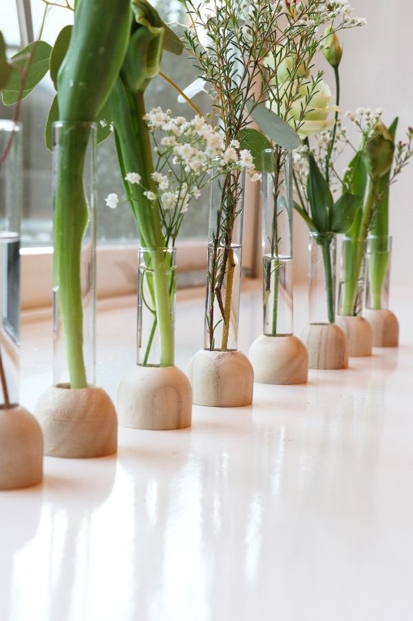 Wooden Base White Test Tube 20x100mm - 1 pc