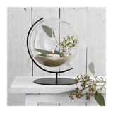 Glass Globe for Tealight with Stand Ø15 h.21cm - 1 pc