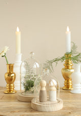 Glass dome with knob and wood base Ø12 h.18 cm - 1 pc