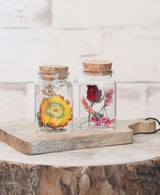 Glass tube with 2 different dried flowers Ø4.5cm (12 pcs.) [IFS-29345]