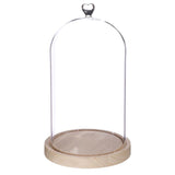 Bell Jar Heart Wood Base Ø17 h.30 cm - 1 pcs