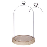 Bell Jar Heart Wood Base Ø17 h.30 cm - 1 pcs