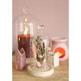 Bell Jar Heart Wood Base Ø10 h.18 cm - 1 pcs