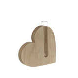 Wood heart with tube 14x 2.8 h.13 - 6 pcs