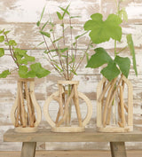 Test tube with stand of driftwood small (1 pcs.) [IFS-29646]