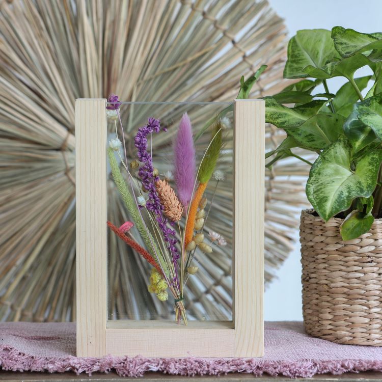 Wooden stand for dried flowers etc. 18cm high (1 pcs.) [IFS-29661]