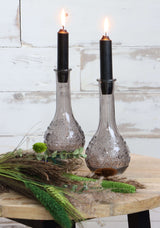 Flower vase Paris Ø7.5cm and 16cm high Grey - 12 pcs