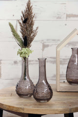 Flower vase Paris Ø7.5cm and 16cm high Grey - 12 pcs