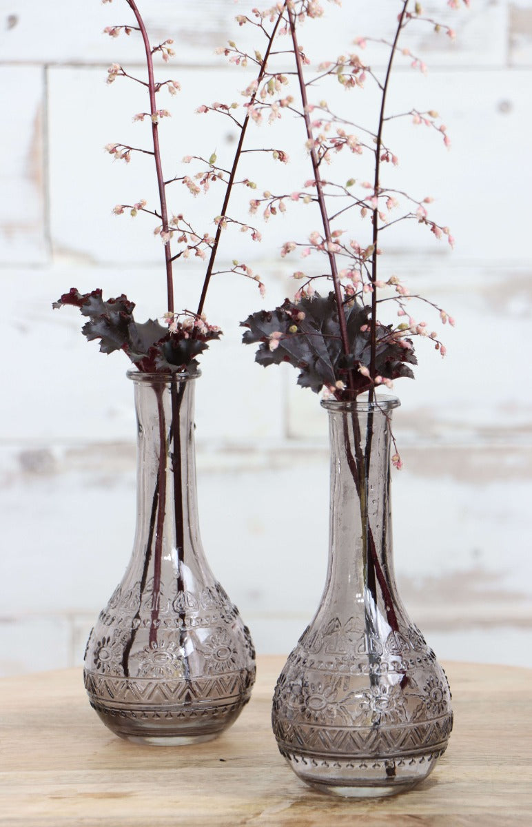 Flower vase Paris Ø7.5cm and 16cm high Grey - 12 pcs