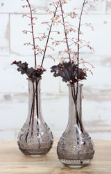 Flower vase Paris Ø7.5cm and 16cm high Grey - 12 pcs