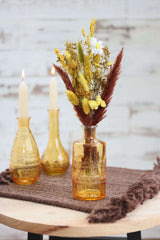 Flower vase Rome Ø7.5cm and 16cm high Ochre - 12 pcs