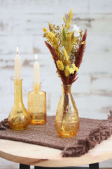 Flower vase Rome Ø7.5cm and 16cm high Ochre - 12 pcs