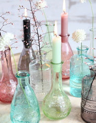 Flower vase Paris Ø7.5cm and 16cm high Green - 12 pcs