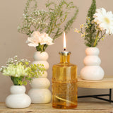 Flower vase Porto Ø7.5cm and 14.5cm high Ochre - 12 pcs