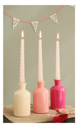 Glass bottle Ø70 h: 120 mm Assorti Pink - 12 Pcs