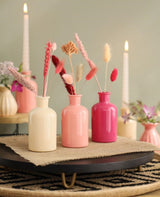 Glass bottle Ø70 h: 120 mm Assorti Pink - 12 Pcs