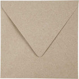 Recycled Envelopes, natural, envelope size 16x16 cm, 120 g - 50 pcs