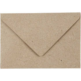 Recycled Envelopes, beige, envelope size 7,8x11,5 cm, 120 g - 50 pcs