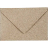 Recycled Envelopes, beige, envelope size 7,8x11,5 cm, 120 g - 50 pcs
