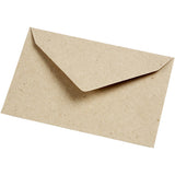 Recycled Envelopes, beige, envelope size 7,8x11,5 cm, 120 g - 50 pcs