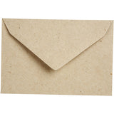 Recycled Envelopes, beige, envelope size 7,8x11,5 cm, 120 g - 50 pcs