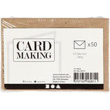 Recycled Envelopes, beige, envelope size 7,8x11,5 cm, 120 g - 50 pcs