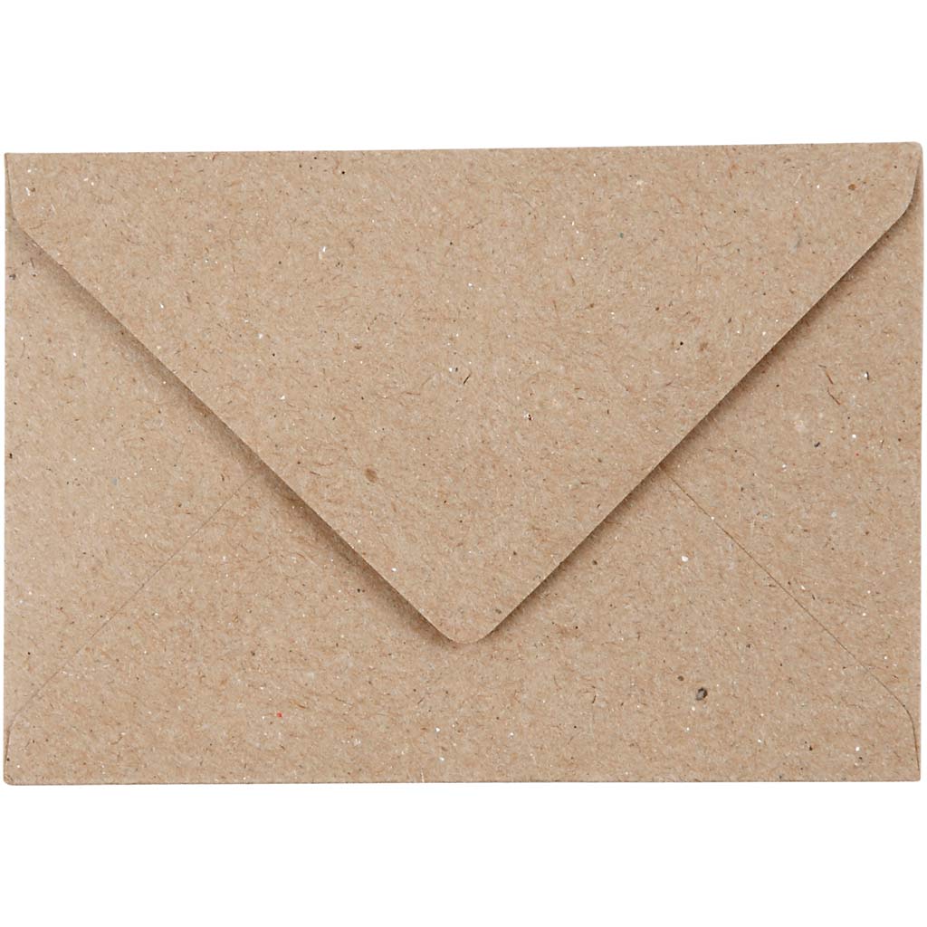 Recycled Envelopes, beige, envelope size 7,8x11,5 cm, 120 g - 50 pcs