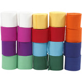 Crepe Paper, assorted colours, L: 20 m, W: 5 cm - 20 Roll