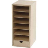 Storage Cabinet Wood White Drawer for A6 Paper - 1 pc