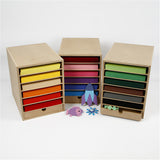 Storage Cabinet Wood White Drawer for A4 Paper - 1 pc