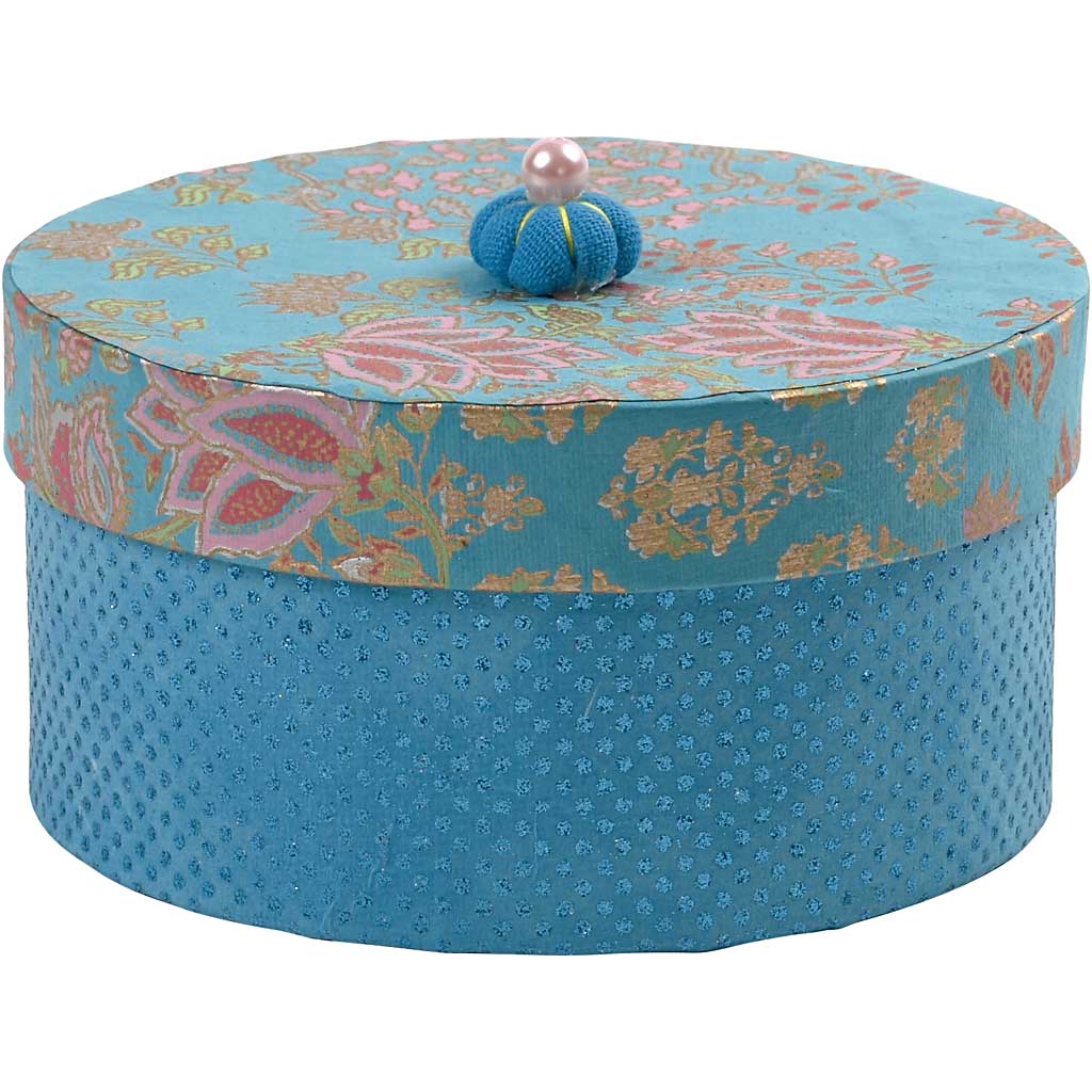 Round Boxes, D: 10+13+16 cm, H: 5+6.5+7.5 cm - 3 pcs