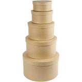 Boxes set round 80 - 190 mm - 5 pcs