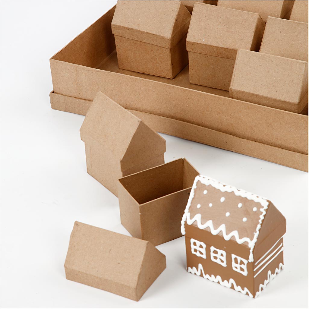 Box in the shape of a house, 60x85x105mm - 20 pcs
