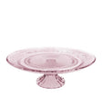 Cake Stand Glass Pink Ø290x H: 90 mm 