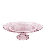 Cake Stand Glass Pink Ø290x H: 90 mm 