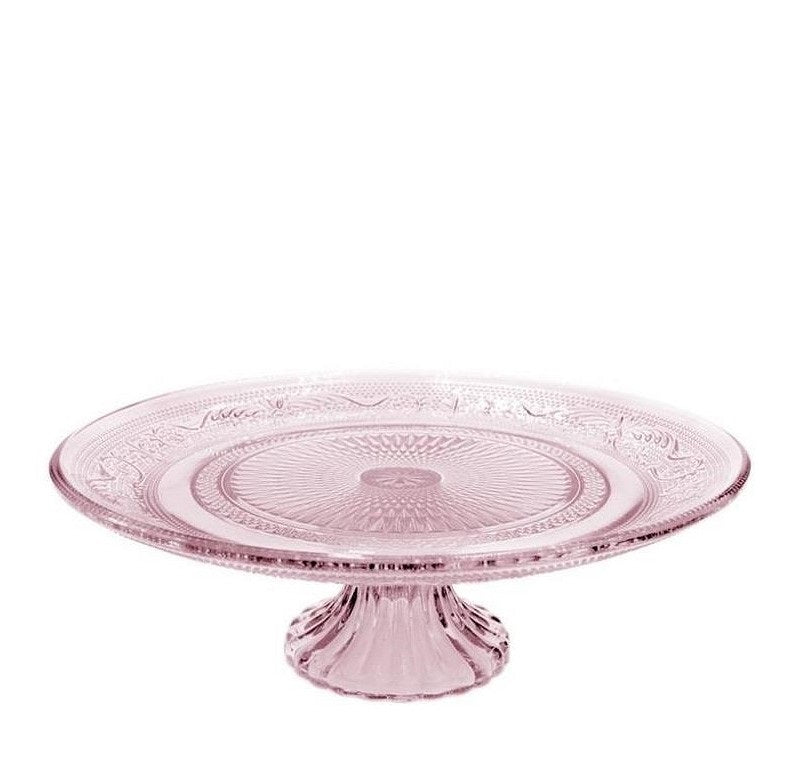 Cake Stand Glass Pink Ø180xH: 75 mm 