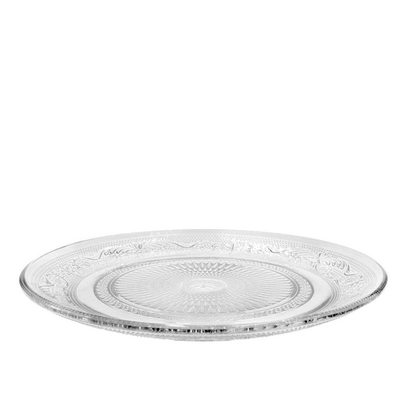 Glass Plate Tess Ø23 h2 cm Clear - 6 pcs